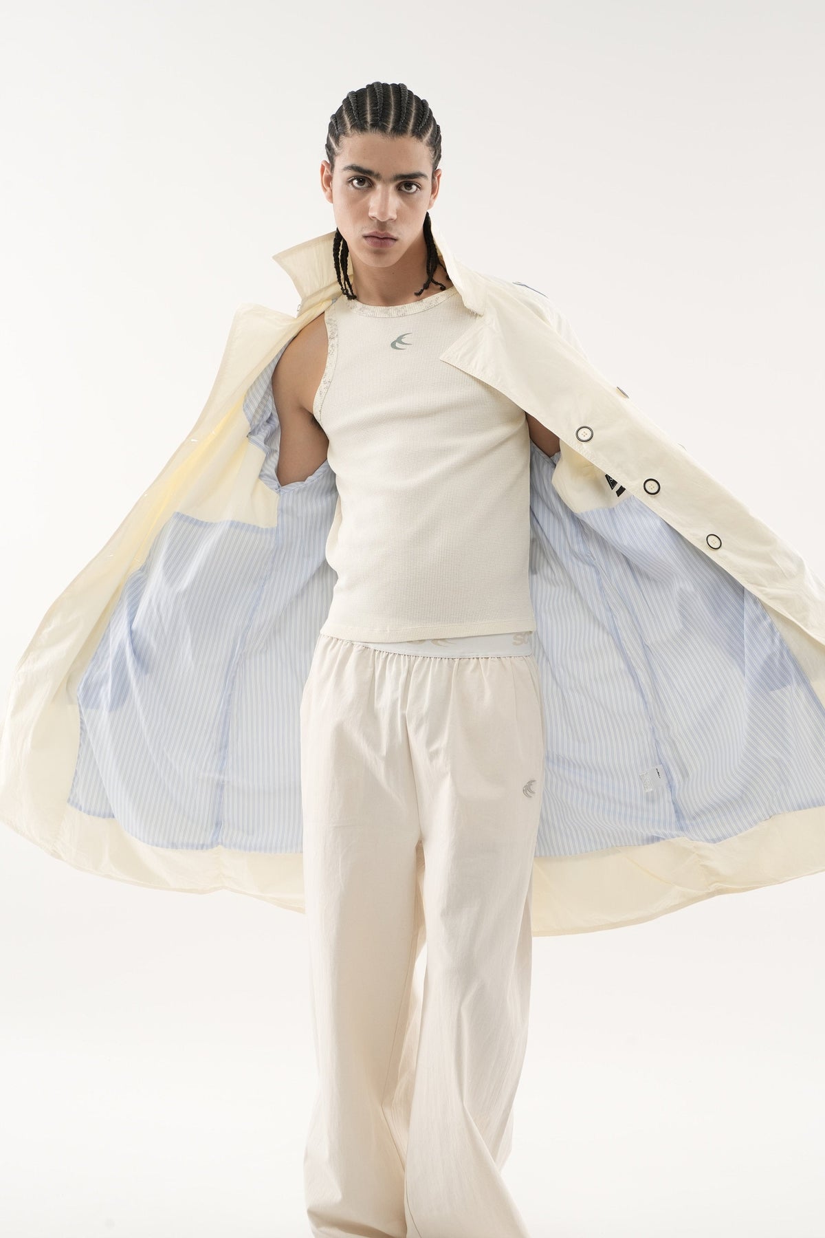 Vichy Ecru Trench Coat