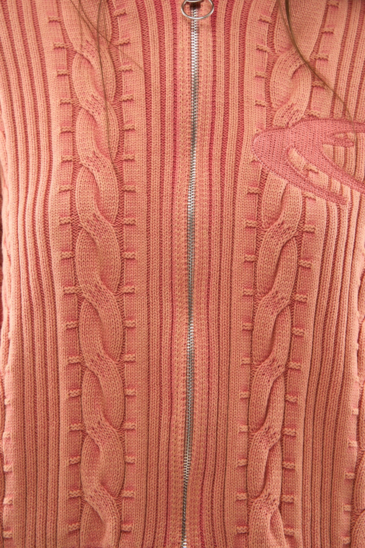 Latte Zipper Pink Knit