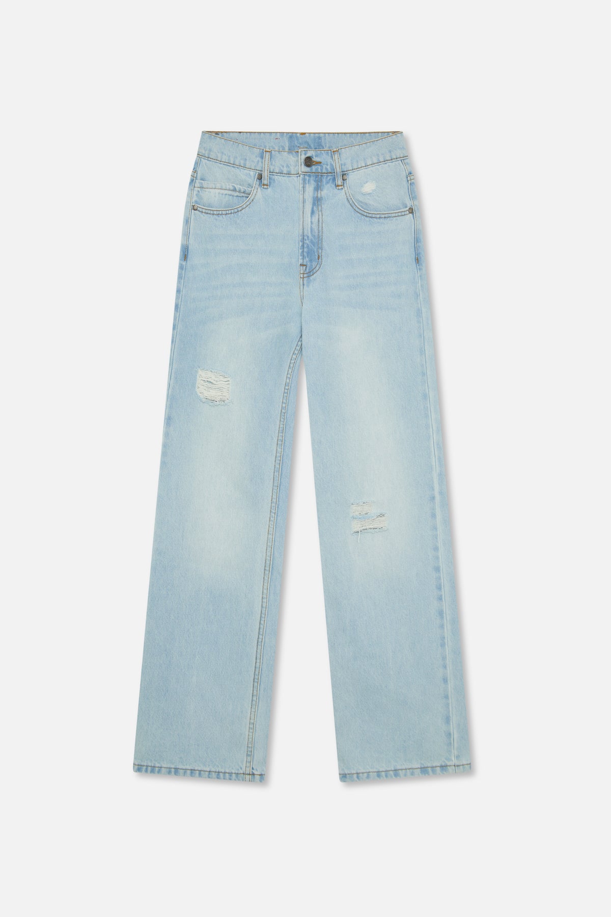 Classic Light Blue Straight Pants