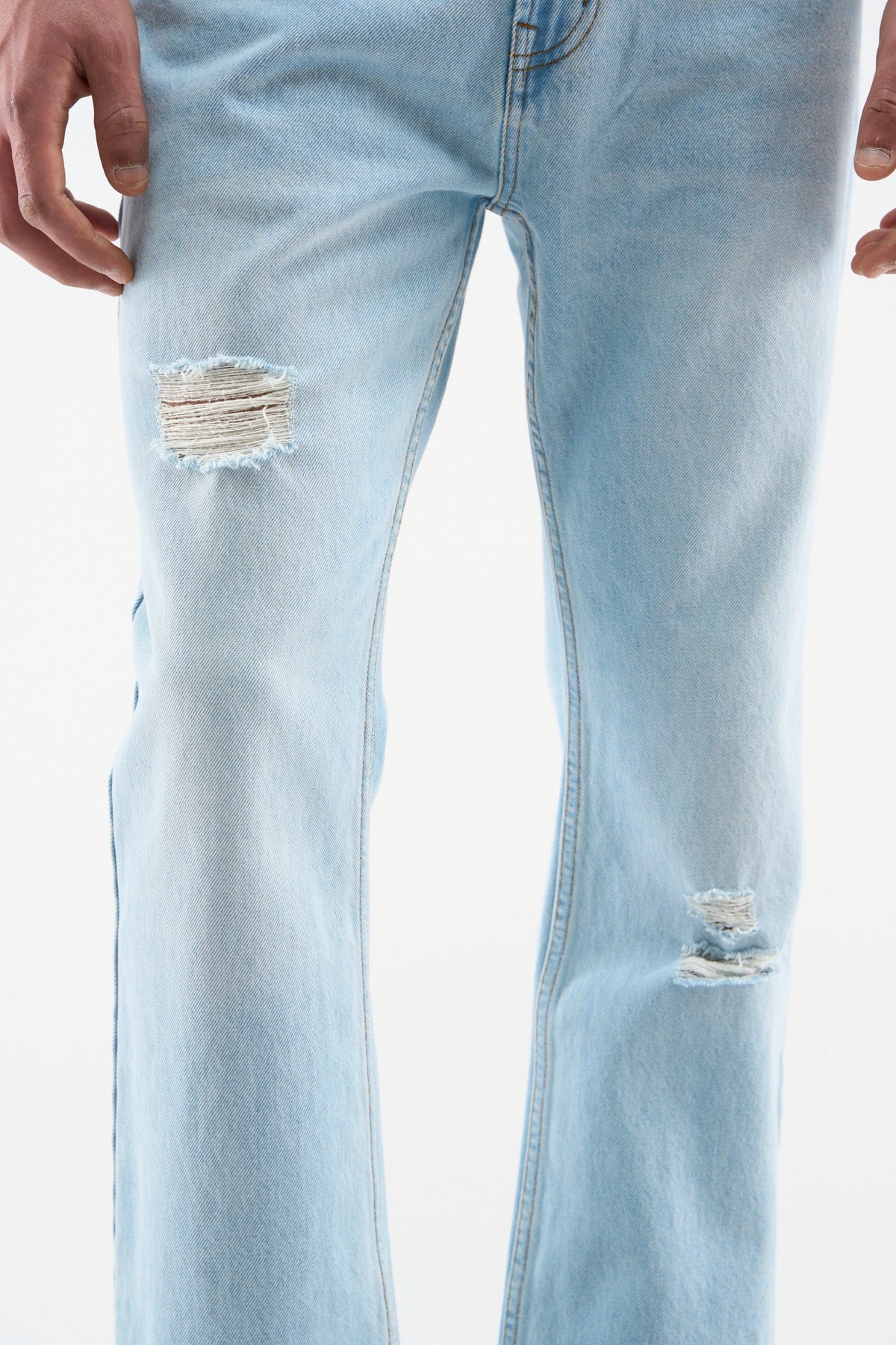 Classic Light Blue Straight Pants