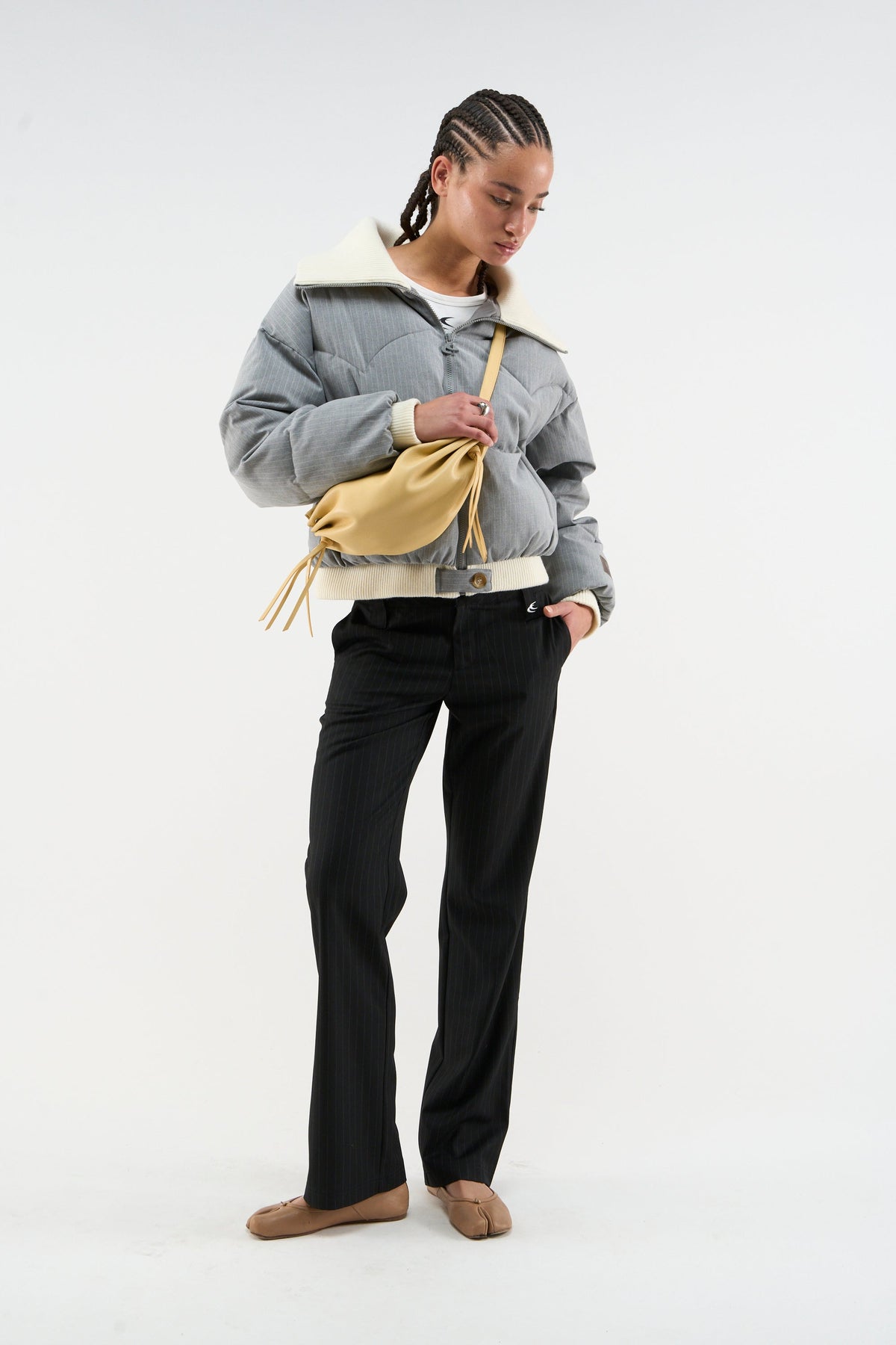 Donatello Light Grey Puffer