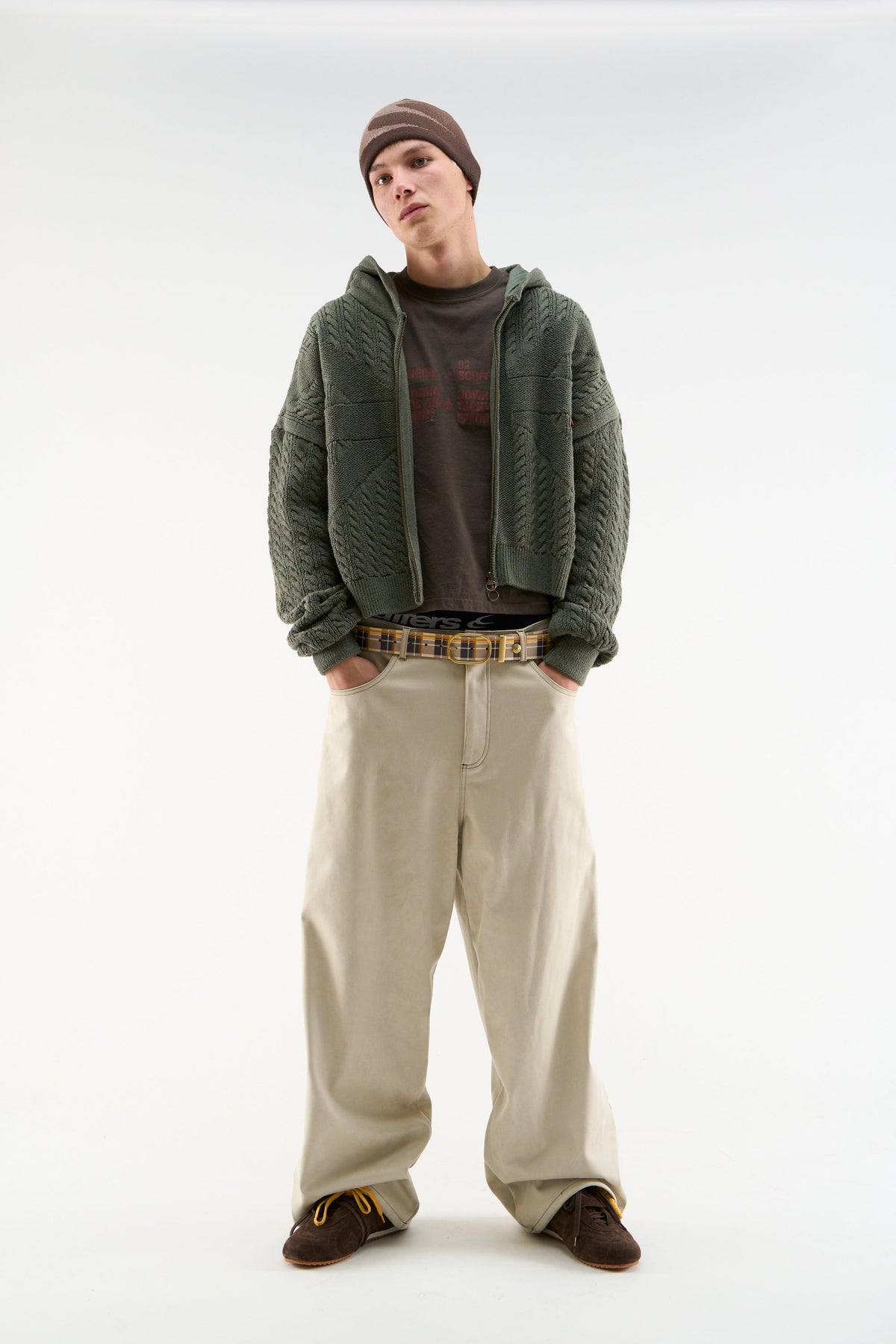 Flag Green Knit Zipper