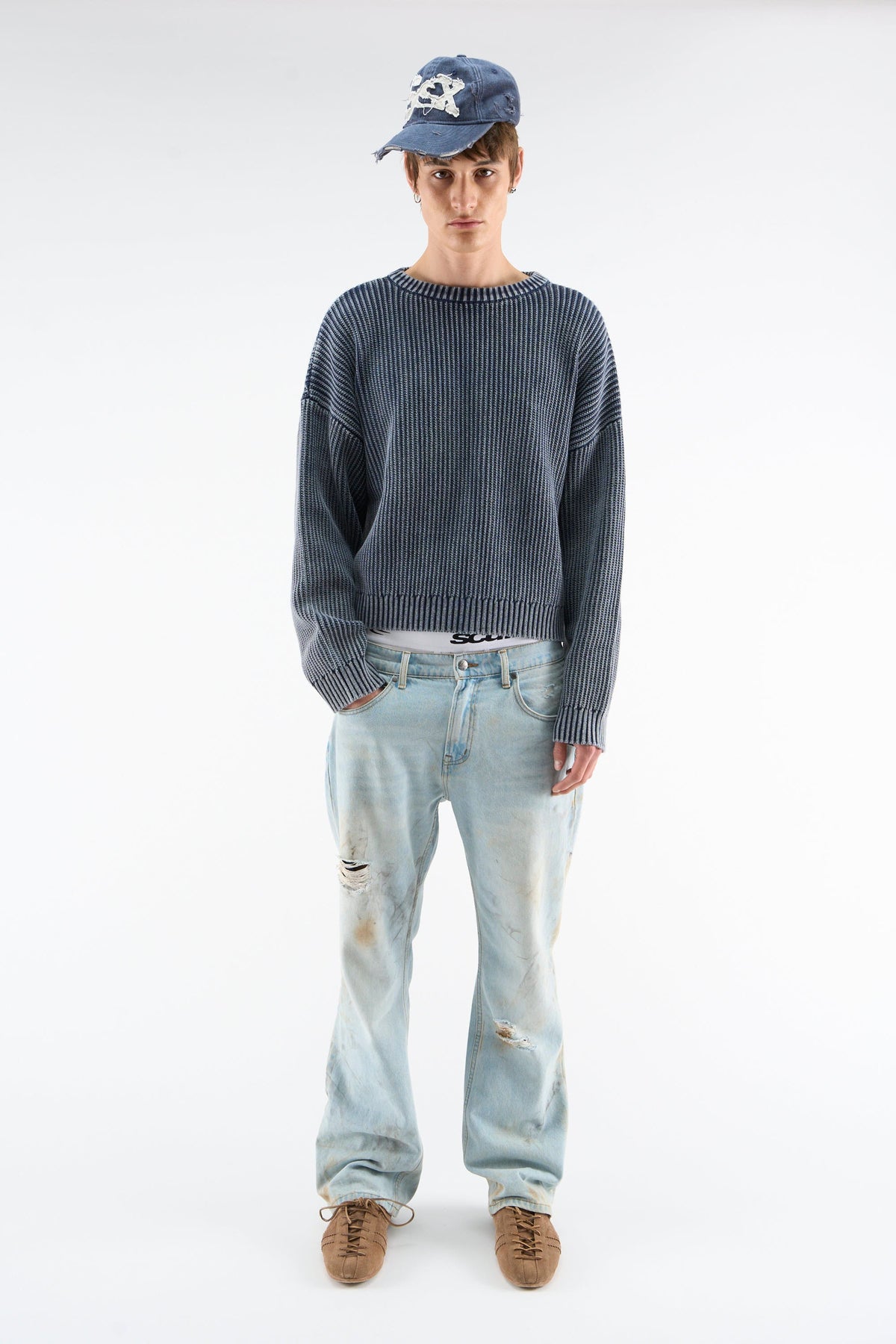 Cindy Navy Knit