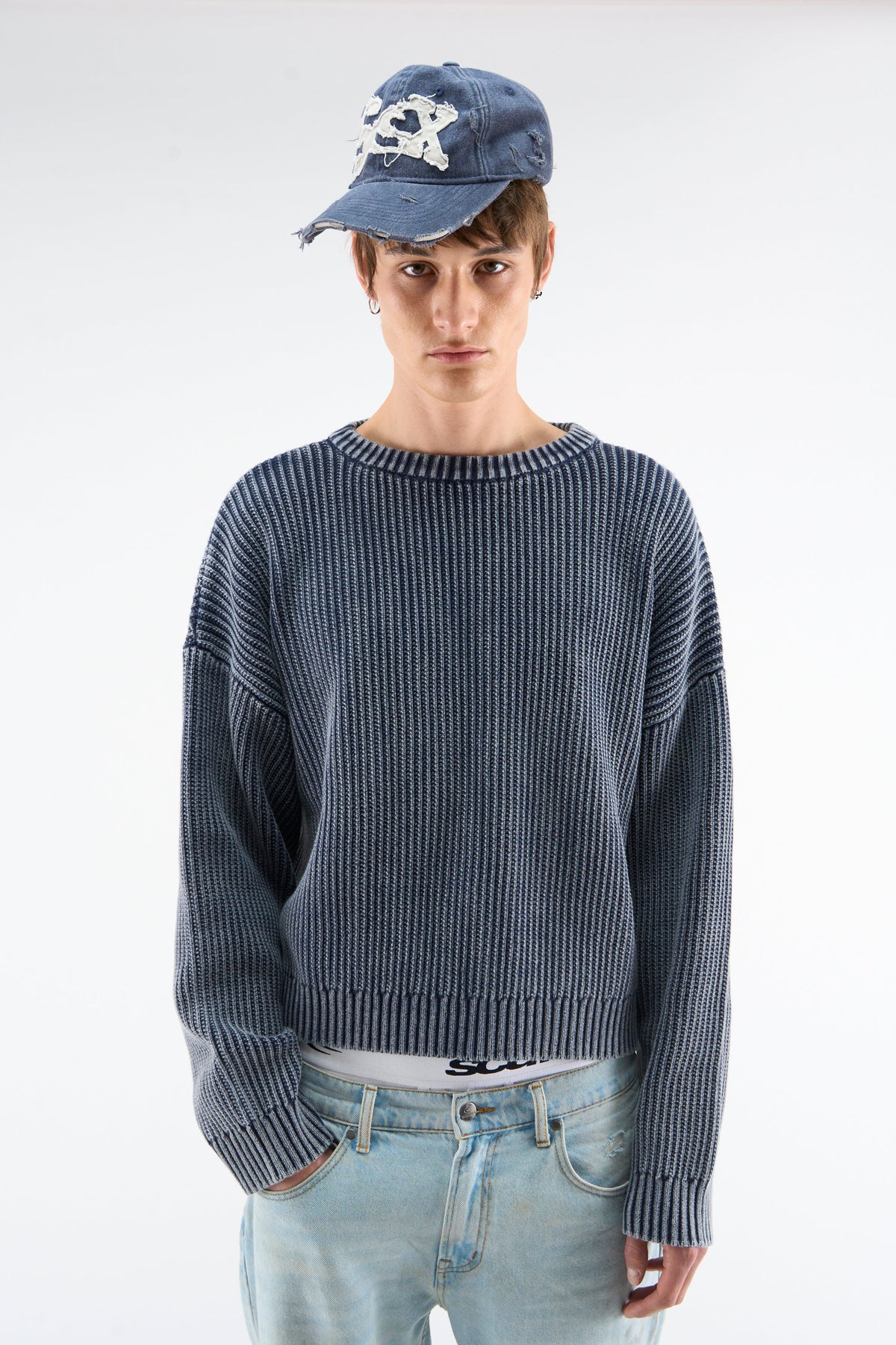 Cindy Navy Knit