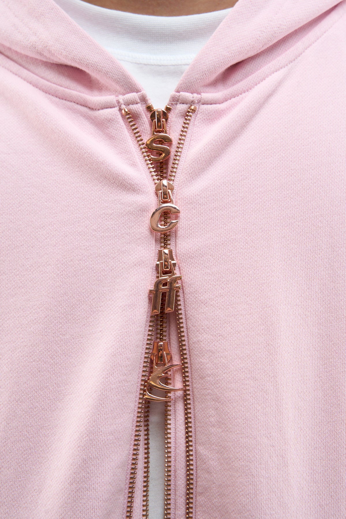 Steel Light Pink Zipper