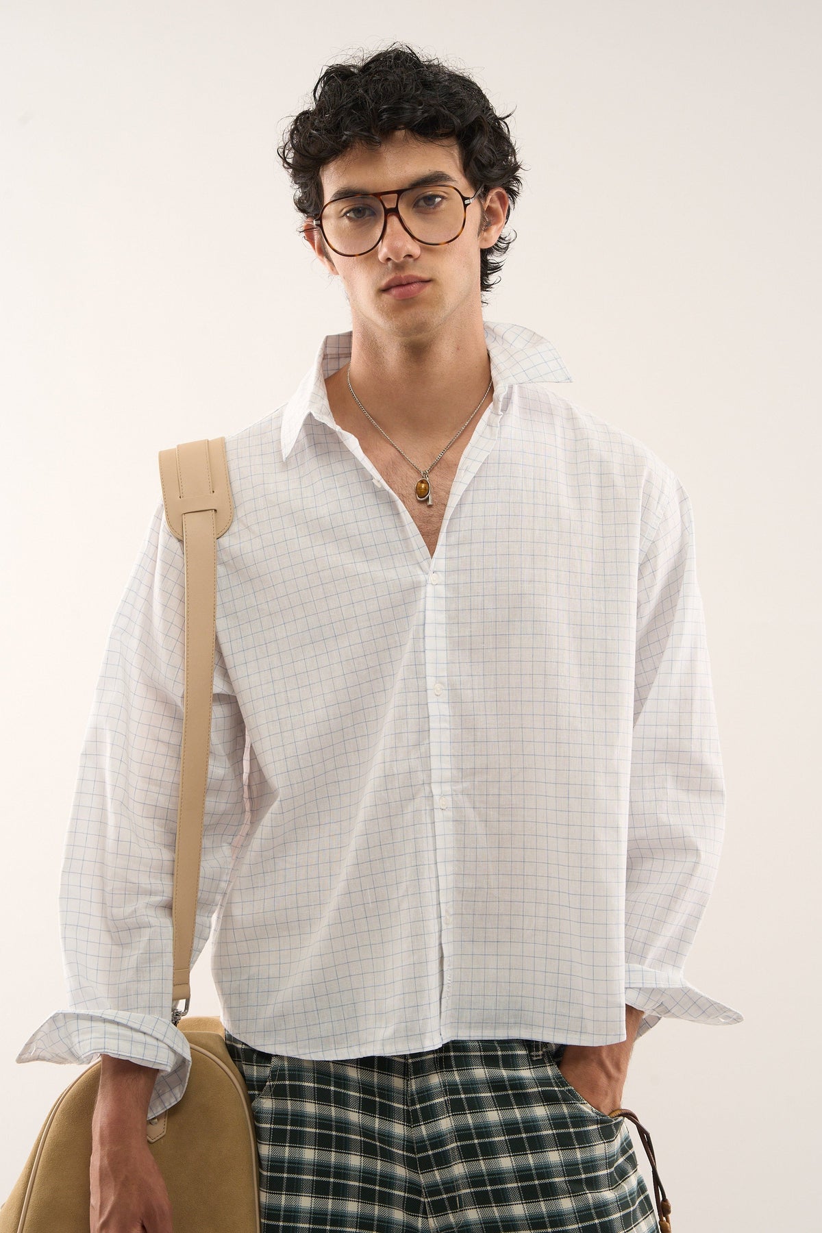 Twin Checkered White Shirt