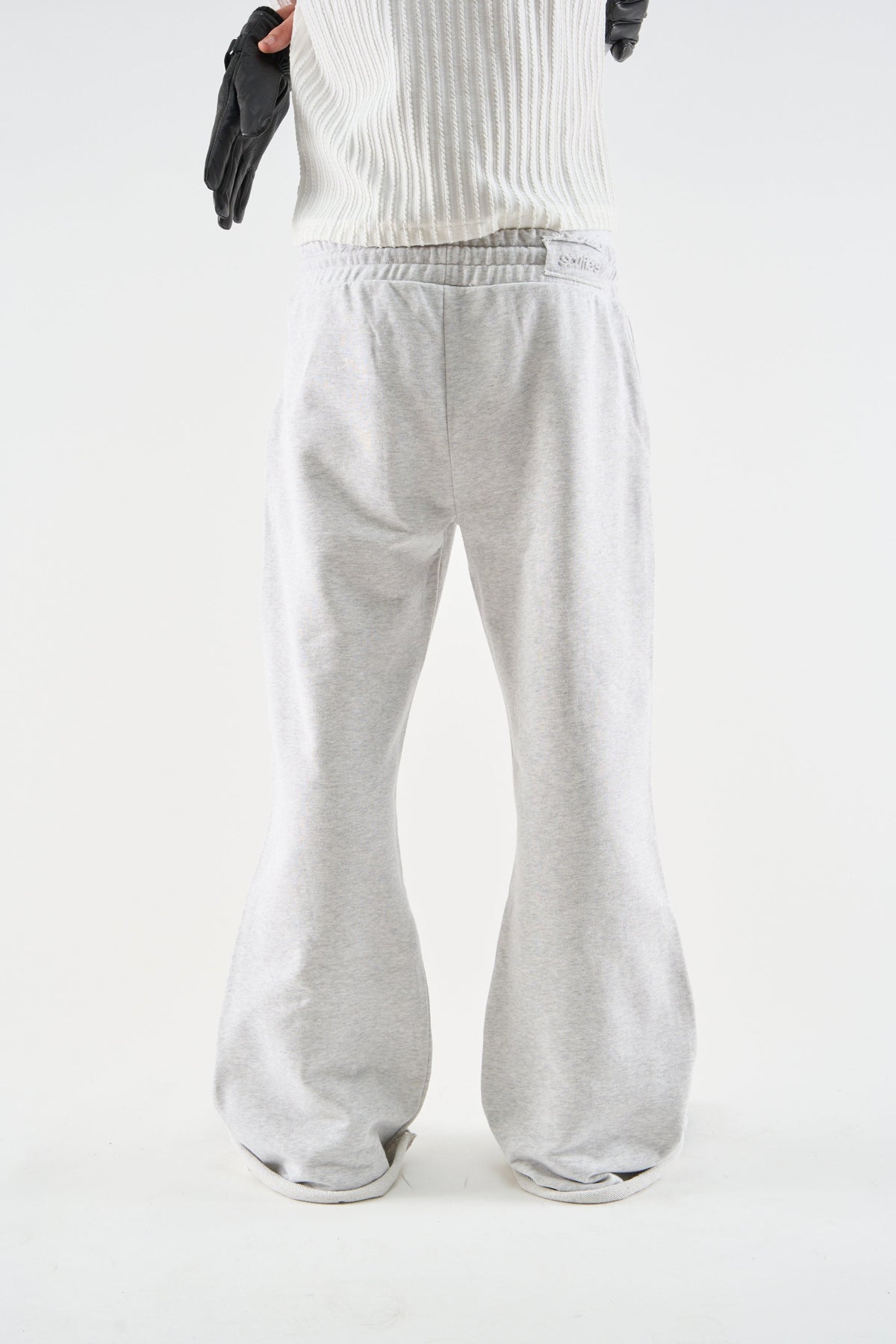 Flared Light Grey Sweatpants