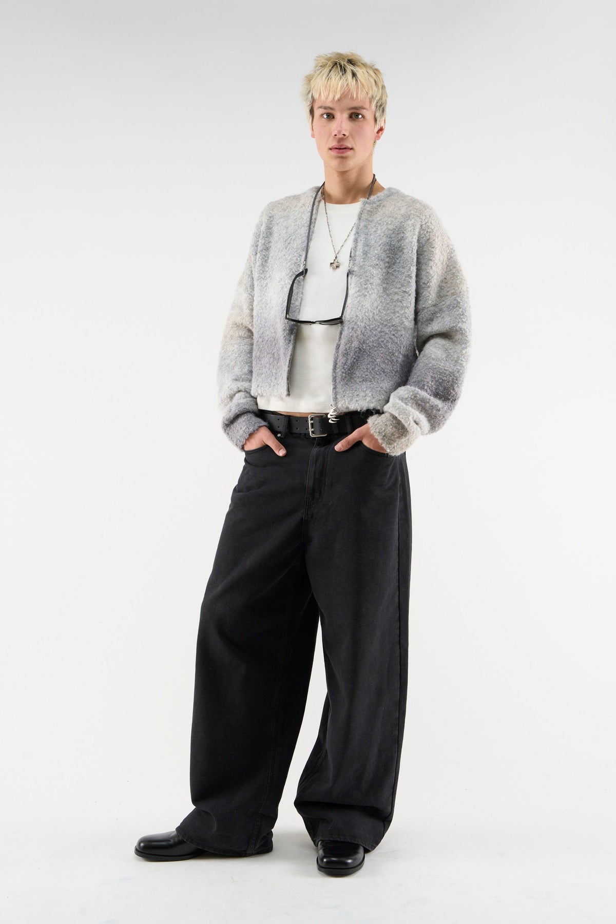 Quarter Grey Zipper Knit