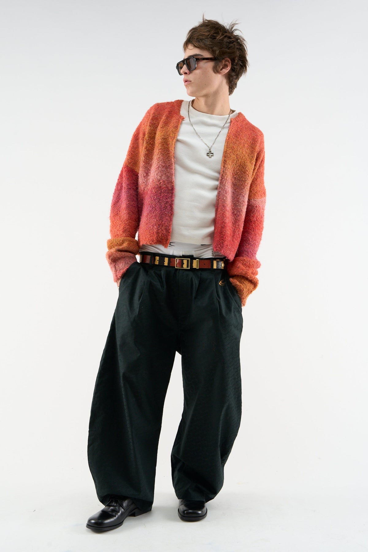 Quarter Red Zipper Knit