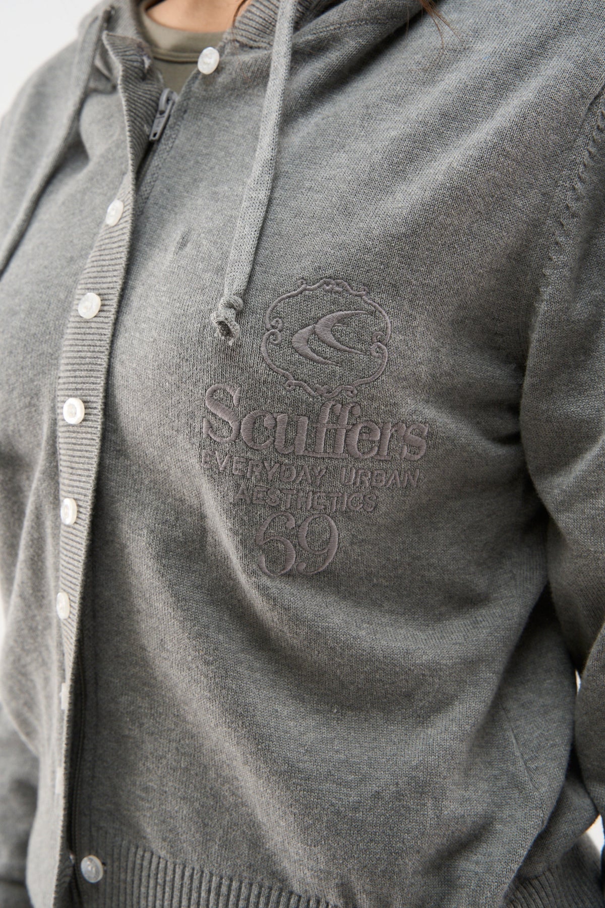 Route Light Grey Knit Zipper