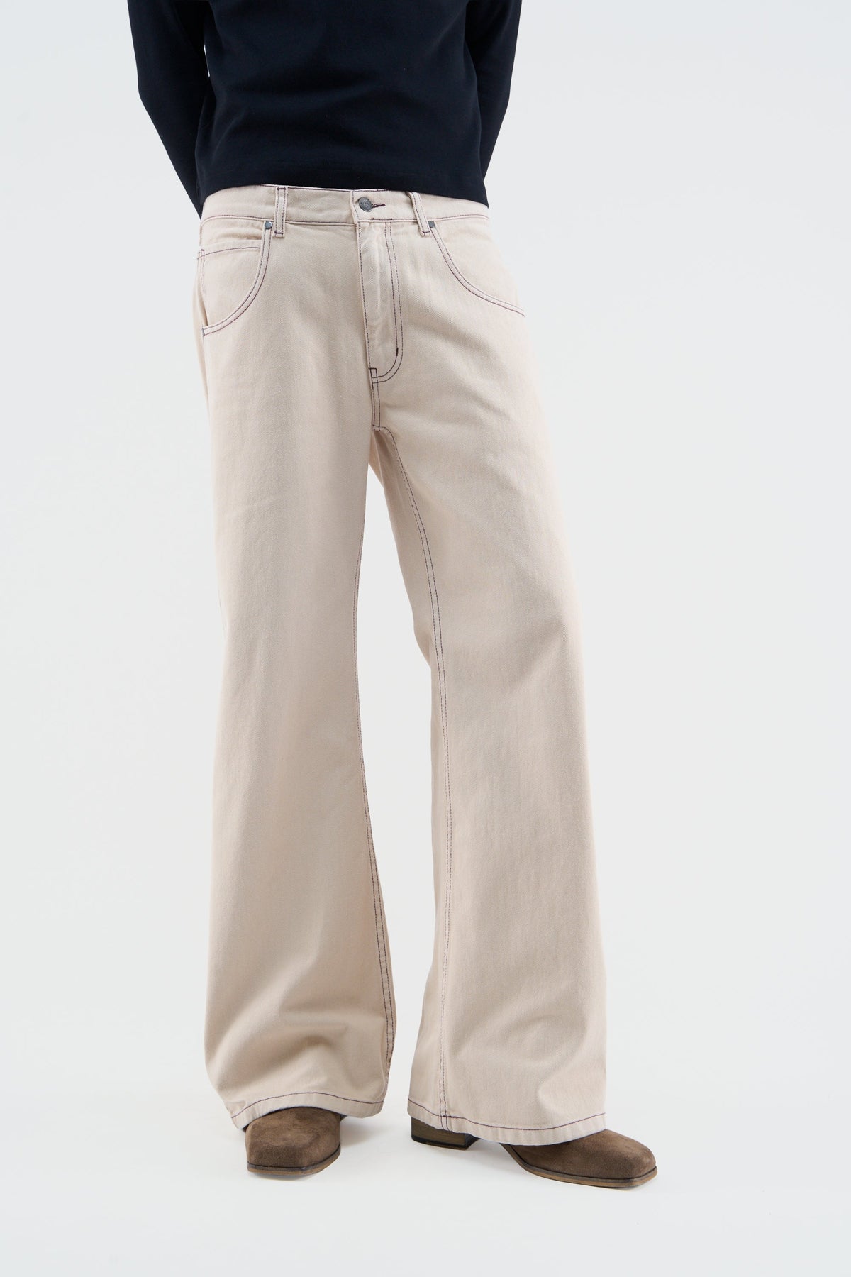 New Flared Ecru Pants