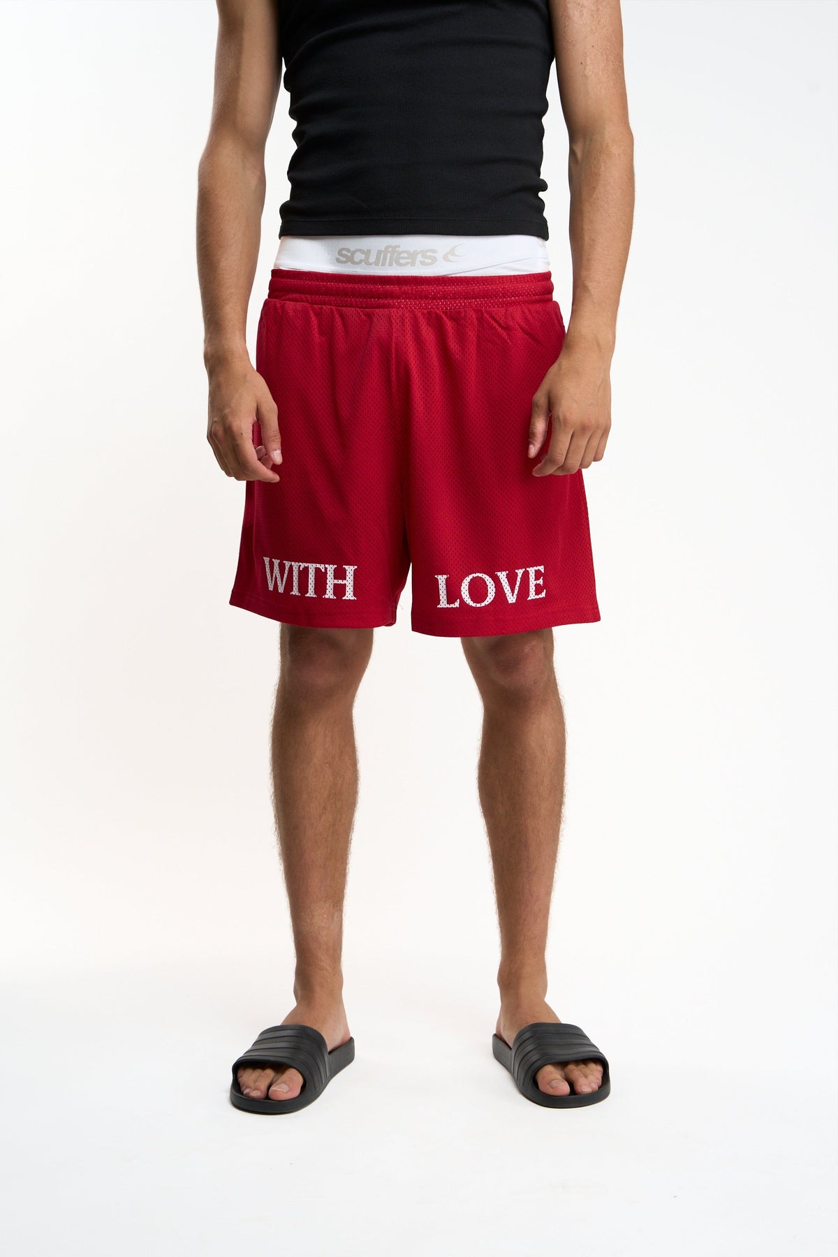 Withlove Red Mesh Shorts
