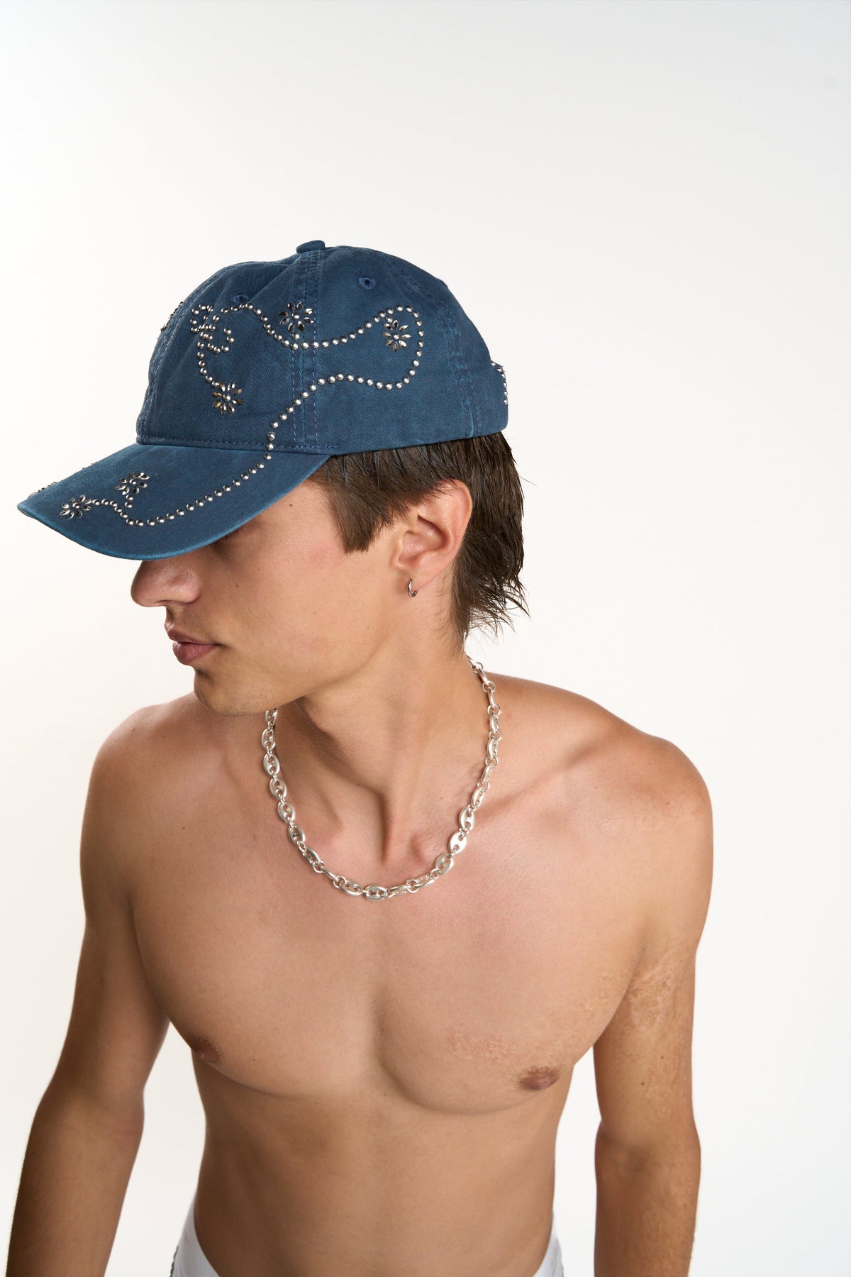 Flower Navy Cap