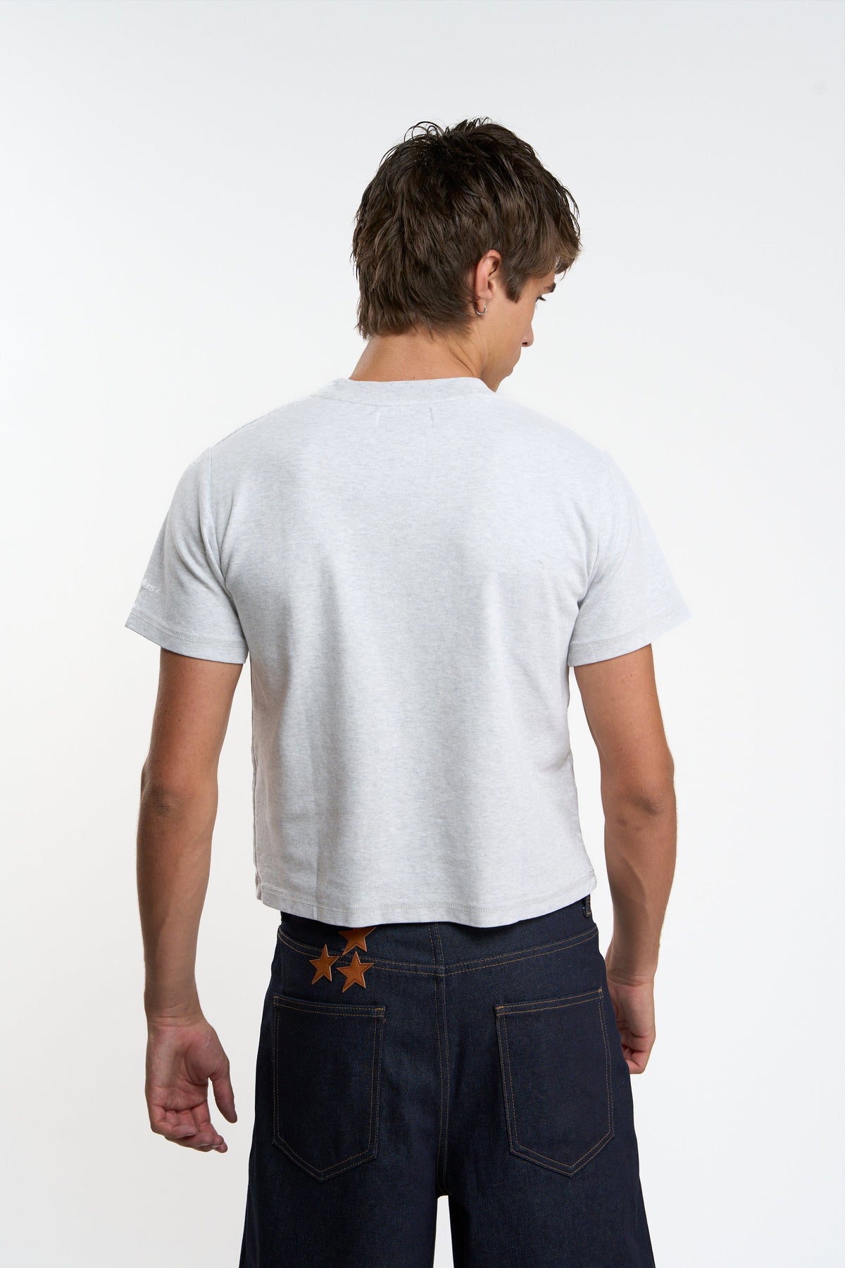 Interlock White and Grey Melange Fitted T-Shirt Pack