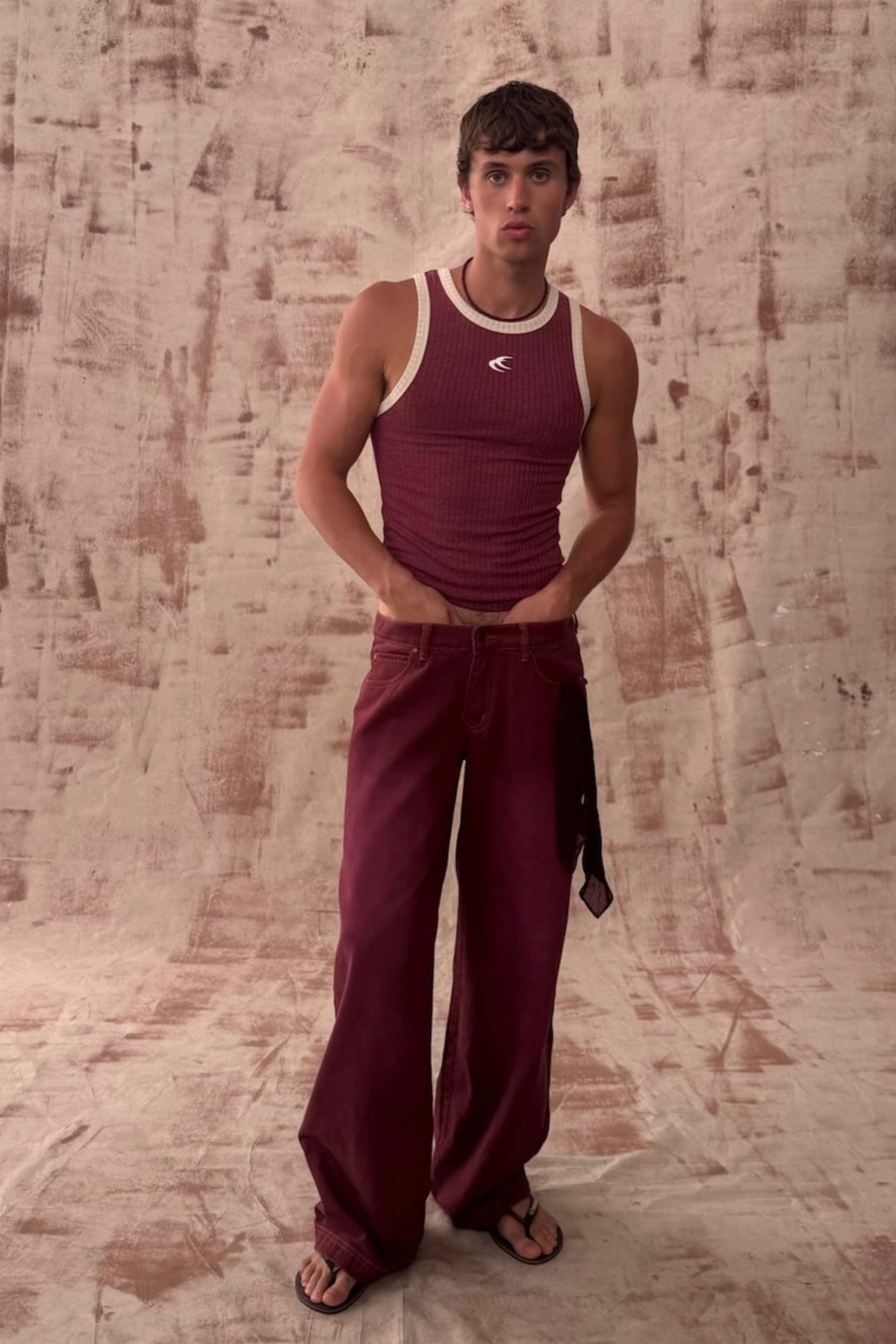 Carrie Burgundy Pants
