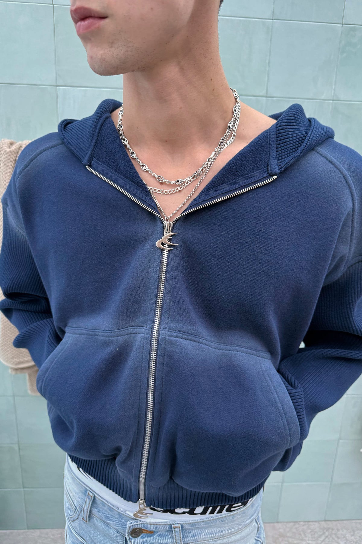 Exit Navy Zipper
