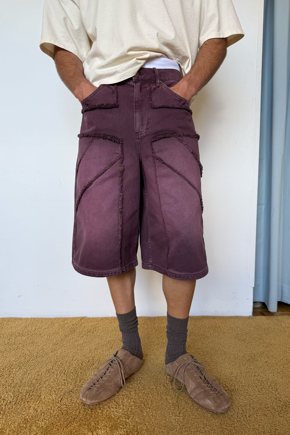 OPS Burgundy Jorts