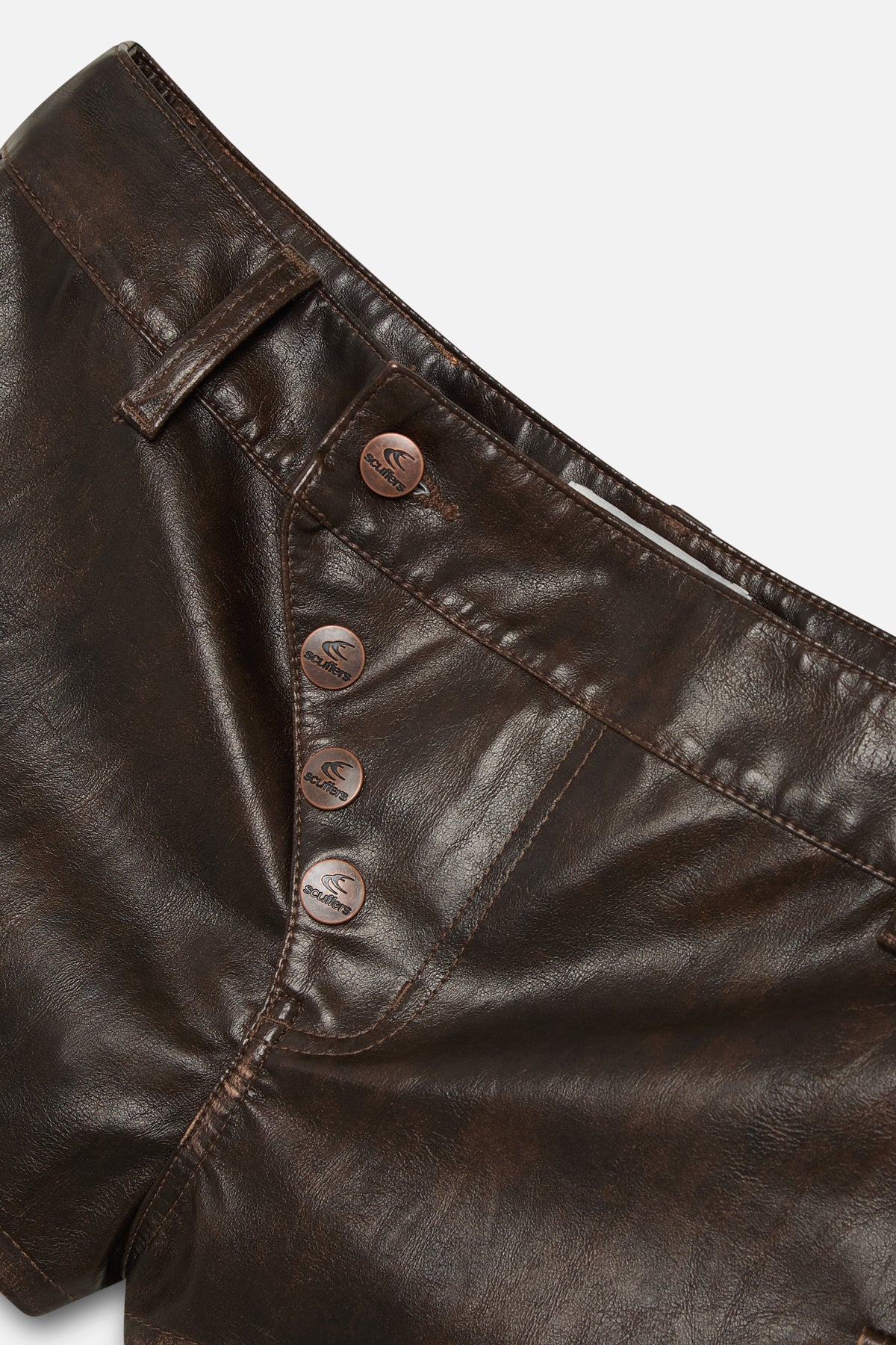 Meriem Brown Mini Shorts