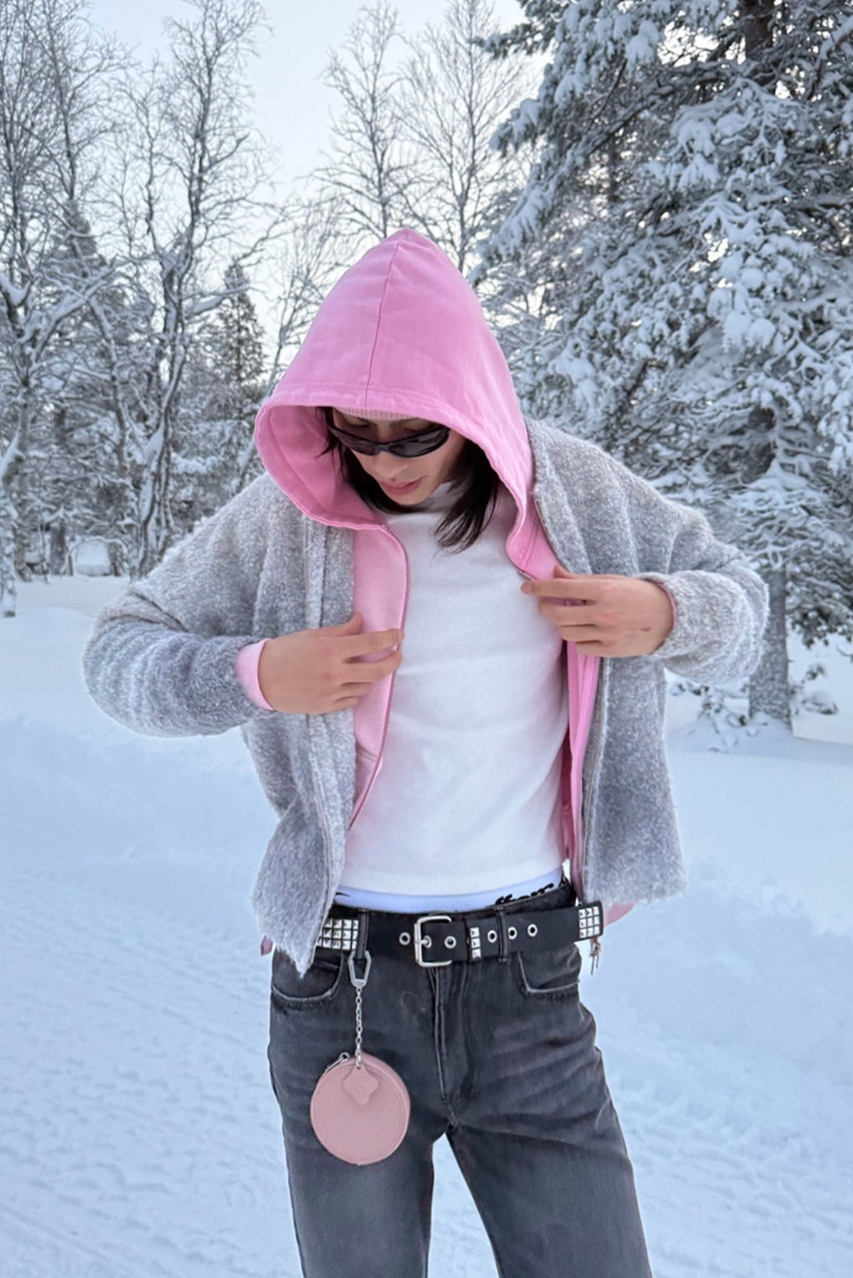 Quarter Grey Zipper Knit