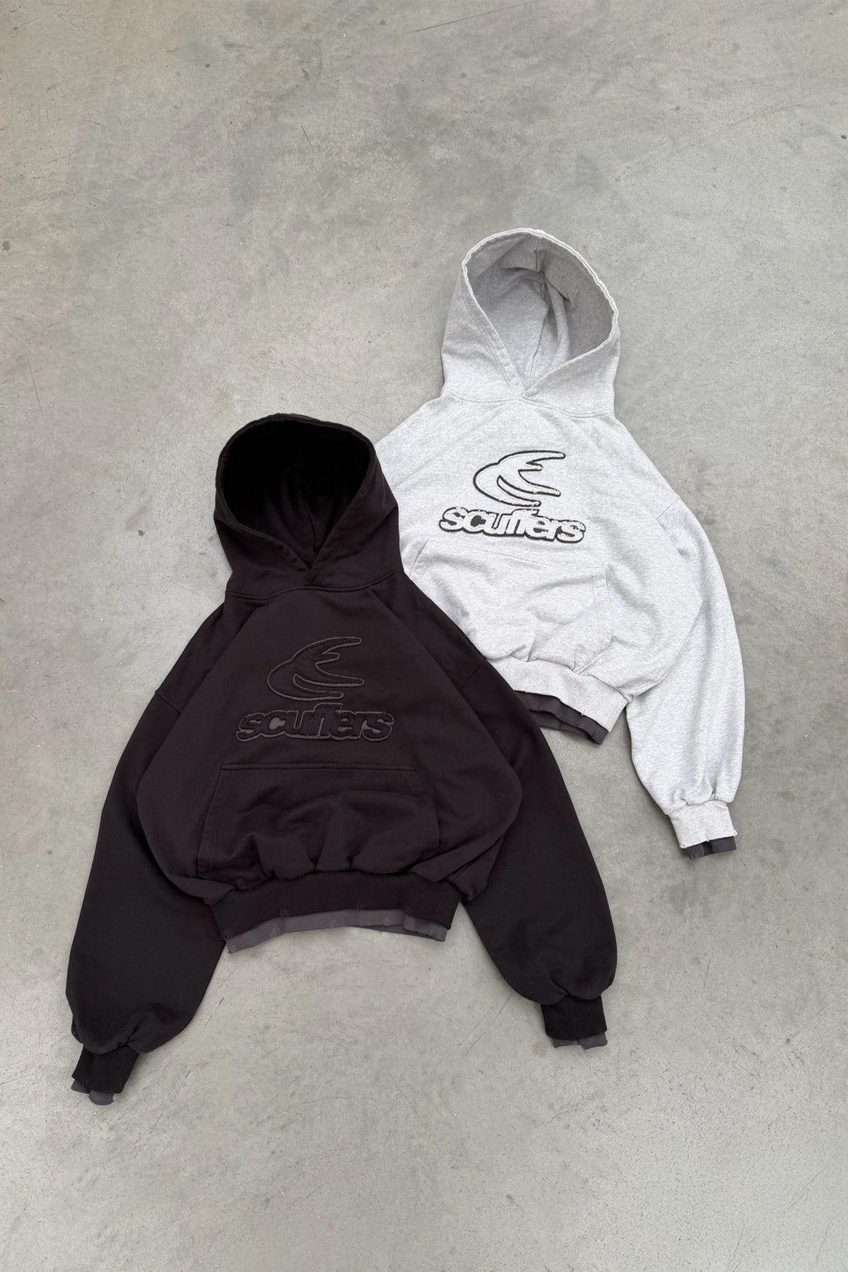 Double Light Grey Hoodie