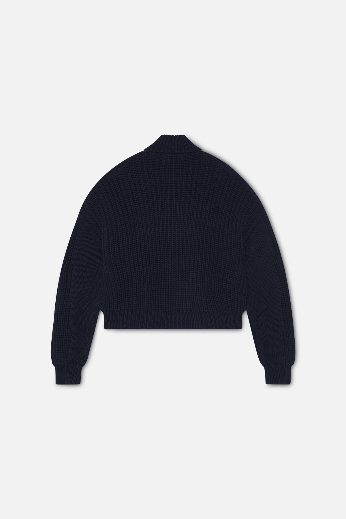 Scff Navy Knit Zipper