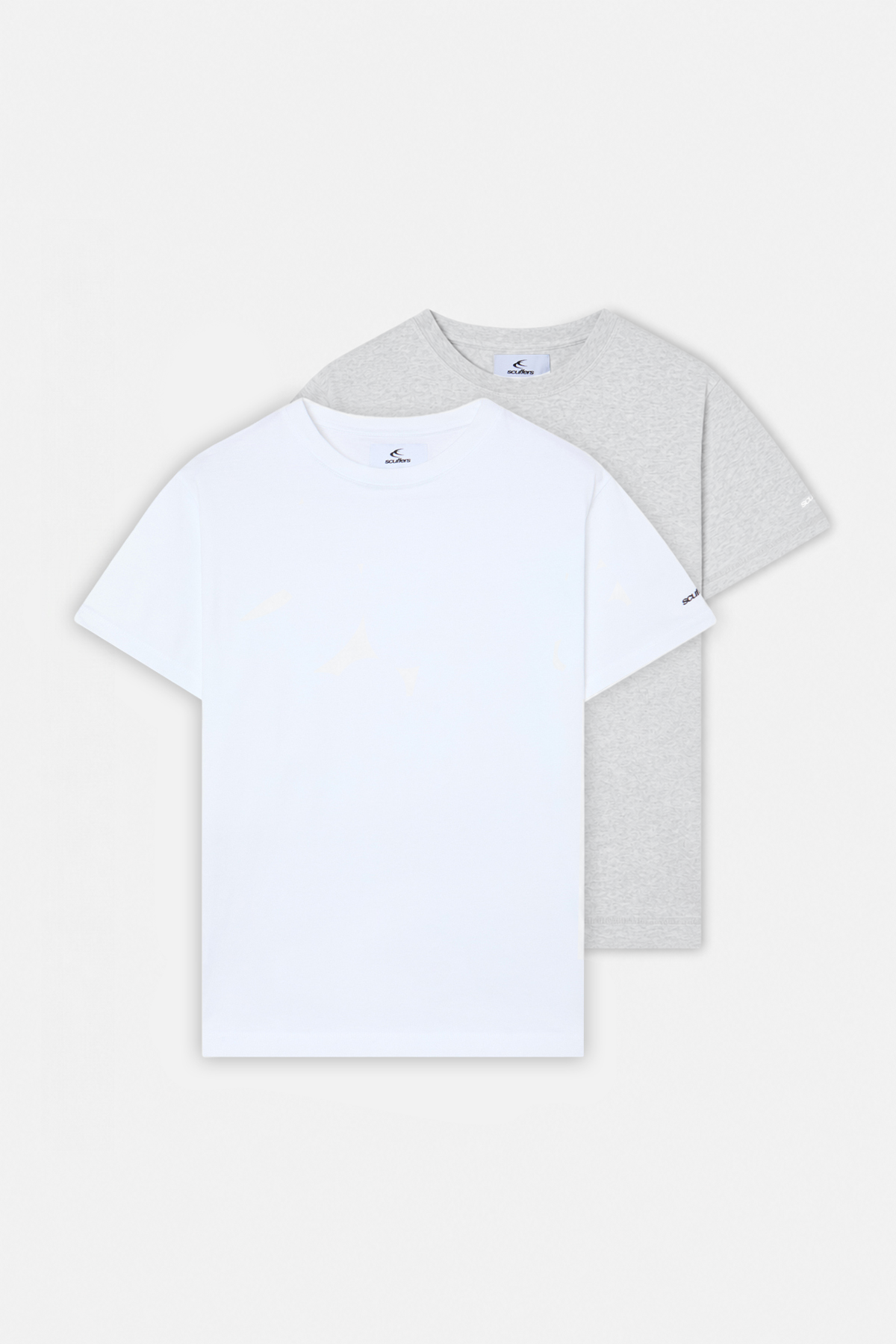 Basic White and Grey Melange Regular T-Shirt Pack
